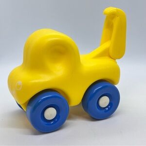 Vintage Little Tikes My First Wheels Yellow Chunky Toy Truck Vehicle Blue Wheels